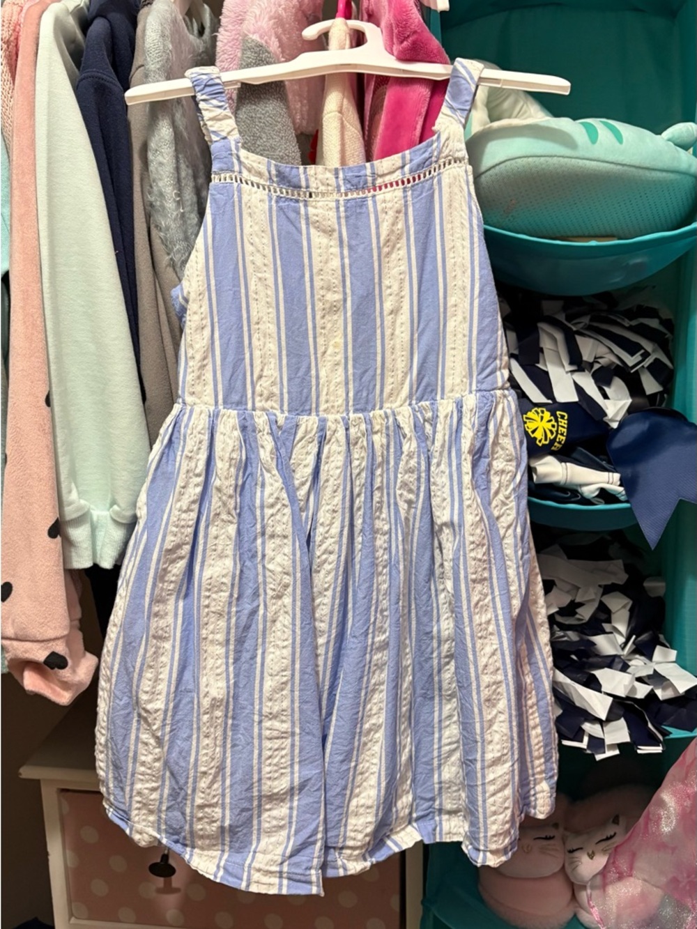 Blue/white striped summer dress Girls 3T